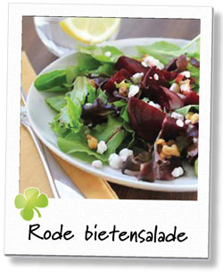 Rode bietensalade met geitenkaas