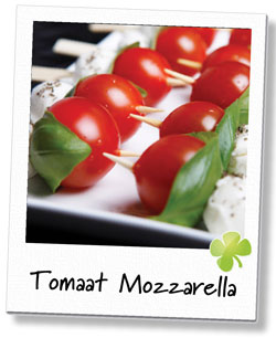 Tomaat mozzarella spiesjes